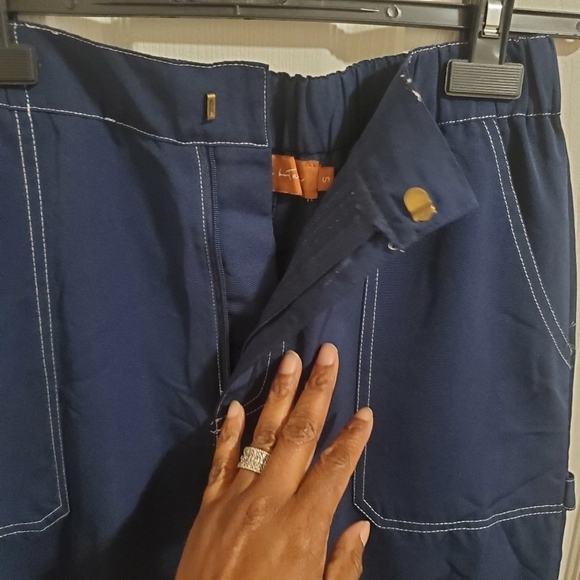 Beige Botany Womens Blue Cargo Capris Pants Size Small - Picture 3 of 7